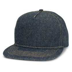 Caps - Denim Flat Peak Cap