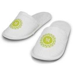 branded Rochester Waffle Slippers, from our range of promotional Bath Robes