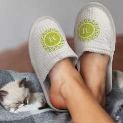 branded Rochester Waffle Slippers, from our range of promotional Bath Robes