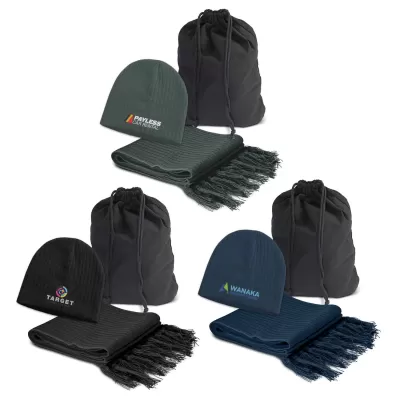branded Nebraska Scarf and Beanie Set, from our range of promotional Scarves