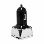 Phone &amp; Tablet Chargers  - Dual Square Metal Car Charger