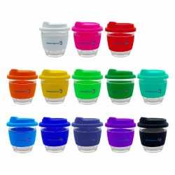 branded Venice Glass Coffee Cup 250ml, from our range of promotional Reusable Coffee Cups - Glass