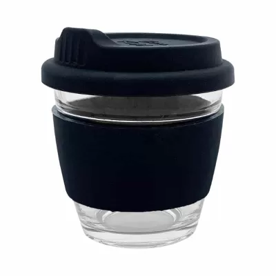 branded Venice Glass Coffee Cup 250ml, from our range of promotional Reusable Coffee Cups - Glass