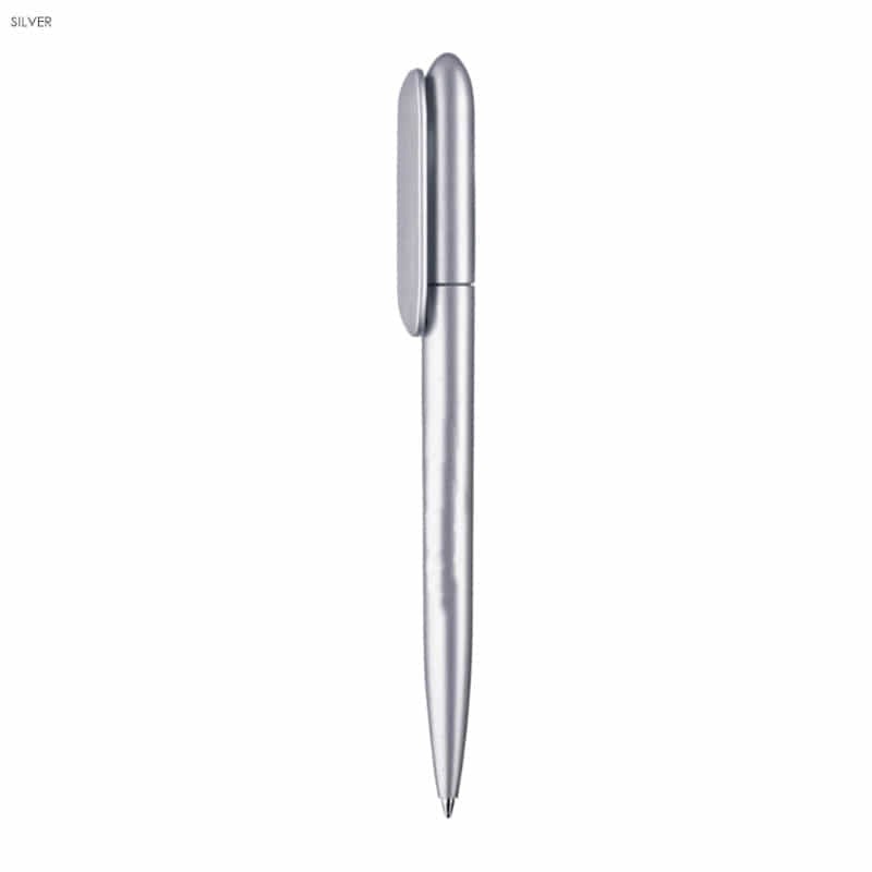 branded Flip Silver Plastic Pen, from our range of promotional Plastic Promotional Pens