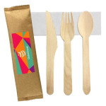 branded 4pcs Wooden Cutlery Set, from our range of promotional Homeware Products