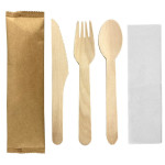 branded 4pcs Wooden Cutlery Set, from our range of promotional Homeware Products