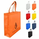 branded Laminated Non Woven Bag with Large Gusset, from our range of promotional Non Woven Tote Bags