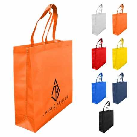 branded Laminated Non Woven Bag with Large Gusset, from our range of promotional Non Woven Tote Bags branded Laminated Non Woven Bag with Large Gusset, from our range of promotional Non Woven Tote Bags