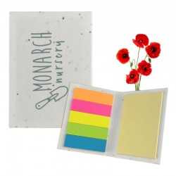 branded Lavender Seed Sticky Note Pad, from our range of promotional Printed Post It Notes