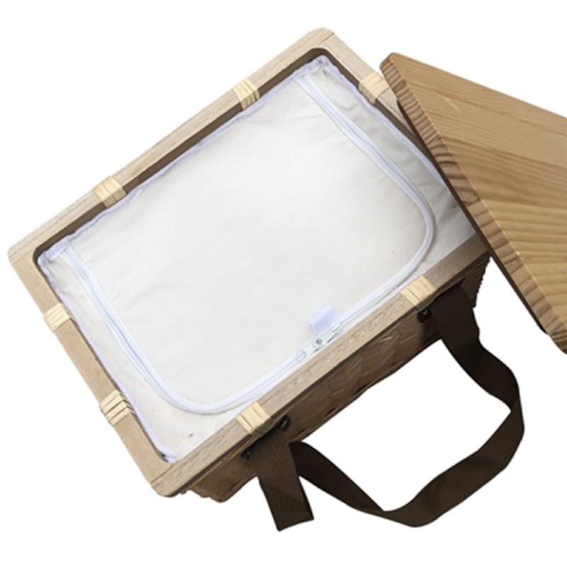 branded Gold Coast Wicker Picnic Cooler Basket(square), from our range of promotional Picnic Sets