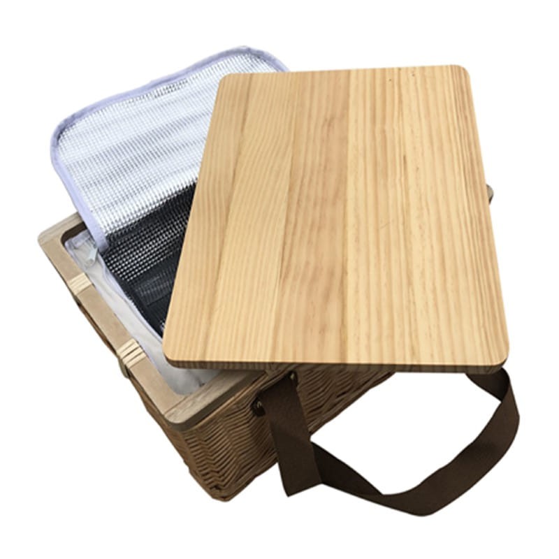 branded Gold Coast Wicker Picnic Cooler Basket(square), from our range of promotional Picnic Sets