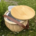 branded Scotch Wicker Picnic Cooler Basket(round), from our range of promotional Picnic Sets