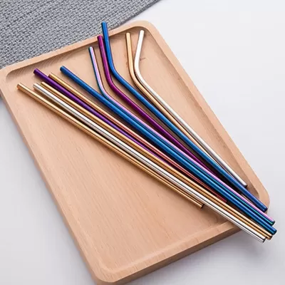 branded Stainless Steel Straw 6MM x 266MM, from our range of promotional Cutlery and Straws