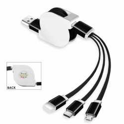 branded Kyomo Retractable Charging Cable, from our range of promotional USB Hubs & Cables