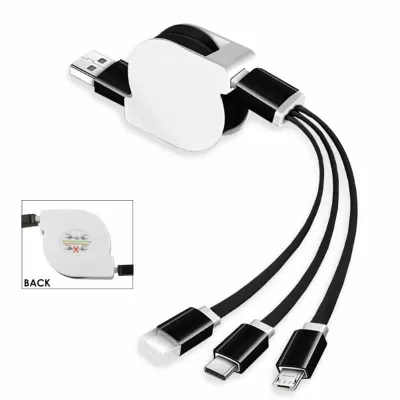 branded Kyomo Retractable Charging Cable, from our range of promotional USB Hubs & Cables