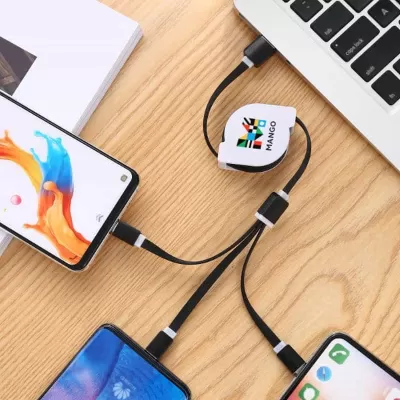 branded Kyomo Retractable Charging Cable, from our range of promotional USB Hubs & Cables