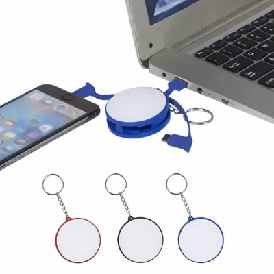 branded Charging Cable Key Ring, from our range of promotional Metal Keyrings