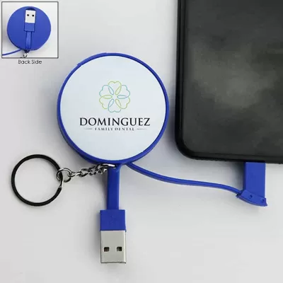 branded Charging Cable Key Ring, from our range of promotional Metal Keyrings