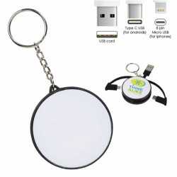 branded Charging Cable Key Ring, from our range of promotional Metal Keyrings