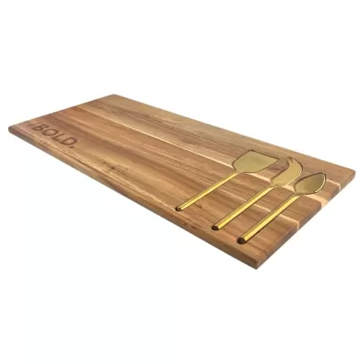branded Yeto Cheeseboard & Knife Set, from our range of promotional Cheese Gift Sets