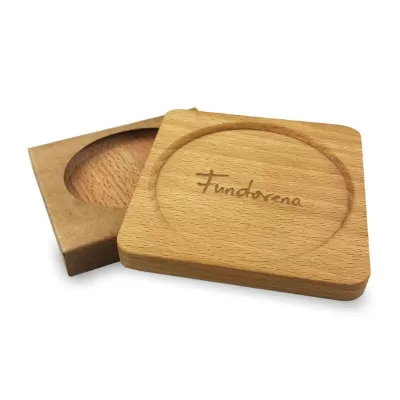 branded Feldberg Wood Coaster, from our range of promotional Coasters