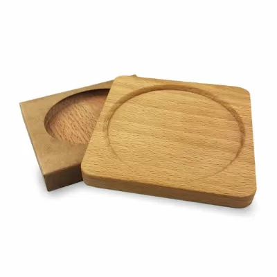 branded Feldberg Wood Coaster, from our range of promotional Coasters