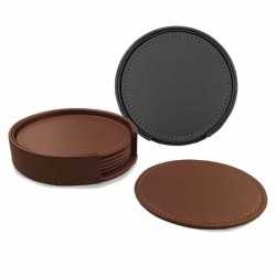 branded Franklin Leather Coaster Set of 6, from our range of promotional Coasters
