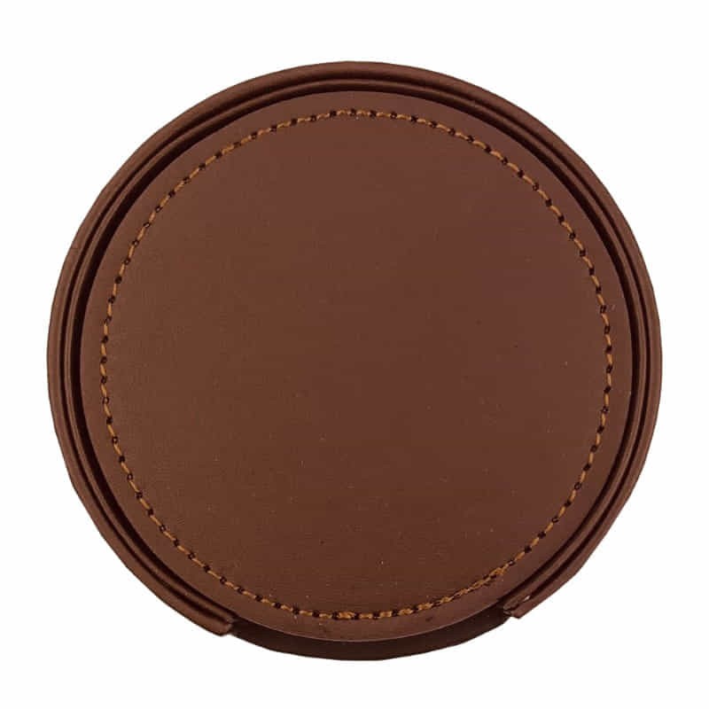 branded Franklin Leather Coaster Set of 6, from our range of promotional Coasters