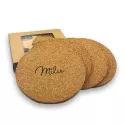 branded Vineyards Cork Coaster Round Set of 4, from our range of promotional Coasters