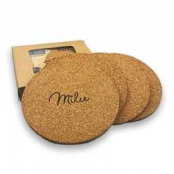 Coasters - Vineyards Cork Coaster Round Set of 4