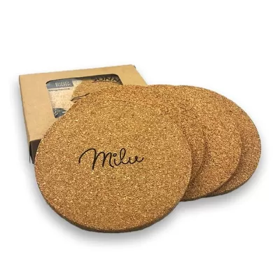 branded Vineyards Cork Coaster Round Set of 4, from our range of promotional Coasters