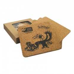branded Vineyards Cork Coaster Square Set of 4, from our range of promotional Coasters