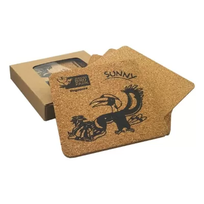 branded Vineyards Cork Coaster Square Set of 4, from our range of promotional Coasters