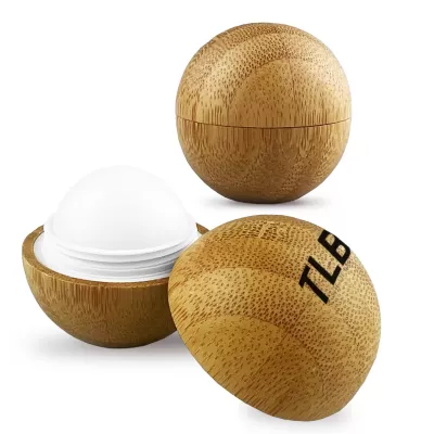branded Bamboo-Like Lip Balm Ball, from our range of promotional Sunscreen & Lip Balm