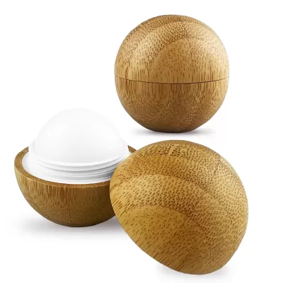 branded Bamboo-Like Lip Balm Ball, from our range of promotional Sunscreen & Lip Balm