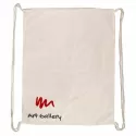 branded Calico Library Bag - Drawstrings, from our range of promotional Cotton &amp; Calico Tote Bags