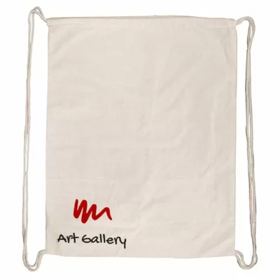 branded Calico Library Bag - Drawstrings, from our range of promotional Cotton & Calico Tote Bags