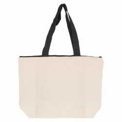 Cotton & Calico Tote Bags - Calico Zip Shopper