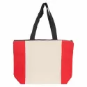 branded Calico Zip Shopper, from our range of promotional Cotton &amp; Calico Tote Bags