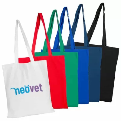branded Coloured Calico Bag no Gusset, from our range of promotional Cotton & Calico Tote Bags