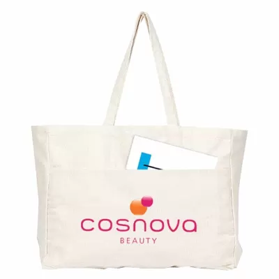 branded Delton Canvas Large Shopper, from our range of promotional Cotton & Calico Tote Bags