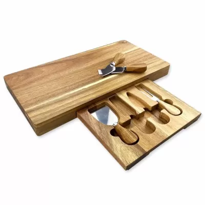 branded Barsa Cheeseboard & Knife Set, from our range of promotional Cheese Sets
