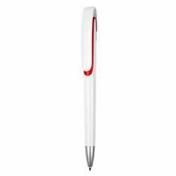 branded Tahlia White Plastic Pen, from our range of promotional Plastic Promotional Pens