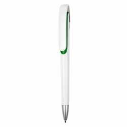 branded Tahlia White Plastic Pen, from our range of promotional Plastic Promotional Pens