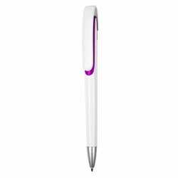 branded Tahlia White Plastic Pen, from our range of promotional Plastic Promotional Pens