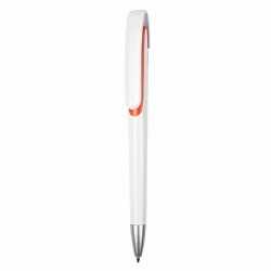 branded Tahlia White Plastic Pen, from our range of promotional Plastic Promotional Pens