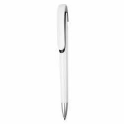 branded Tahlia White Plastic Pen, from our range of promotional Plastic Promotional Pens