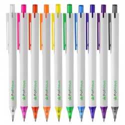 Plastic Promotional Pens - York White Plastic Pen