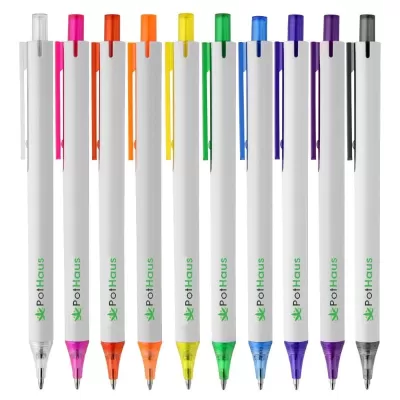 branded York White Plastic Pen, from our range of promotional Plastic Promotional Pens