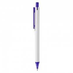 Plastic Promotional Pens - York White Plastic Pen